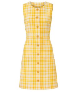 Tory Burch Plaid Print Jacquard Shift Dress