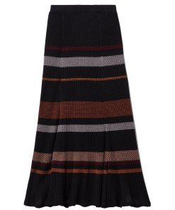Proenza Schouler Zig-Zag Stripe Knit Midi Skirt