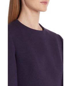 Alexander McQueen Puff Sleeve Wool Blend Minidress