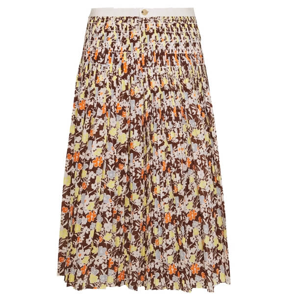 Tory Burch Pleated Tie Wrap Voile Skirt - Image 4