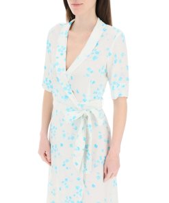 Ganni Floral Crêpe Wrap Dress