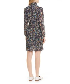 Tory Burch Deneuve Floral-Print Plissé Dress
