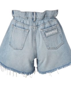 Miu Miu Paperbag Denim Shorts