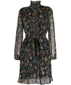 Tory Burch Deneuve Floral-Print Plissé Dress