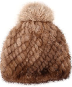 Max Mara Delia Tricot Mink Beanie Hat