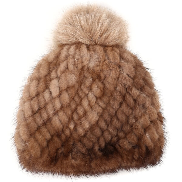 Max Mara Delia Tricot Mink Beanie Hat – evaChic