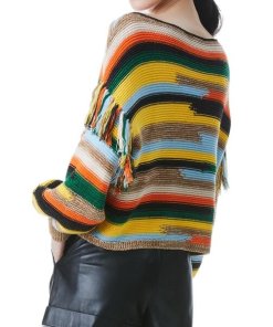 Alice + Olivia Claudette Fringe Sweater