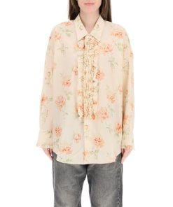 R13 Ruffled Oversized Shirt