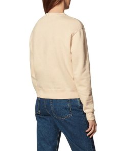 Sandro Stan Contrast Embroidered Slogan Sweatshirt
