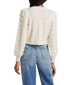 Alice + Olivia Kitty Puff Sleeve Cardigan