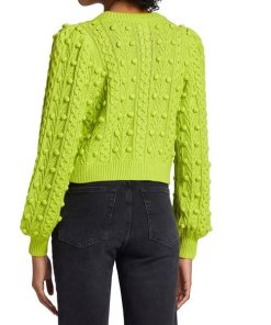 alice-olivia-Lime-Punch-Kitty-Bow-Puff-sleeve-Cardigan