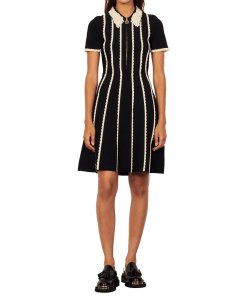 Sandro Flore Two-Tone Knit Dress  evaChic