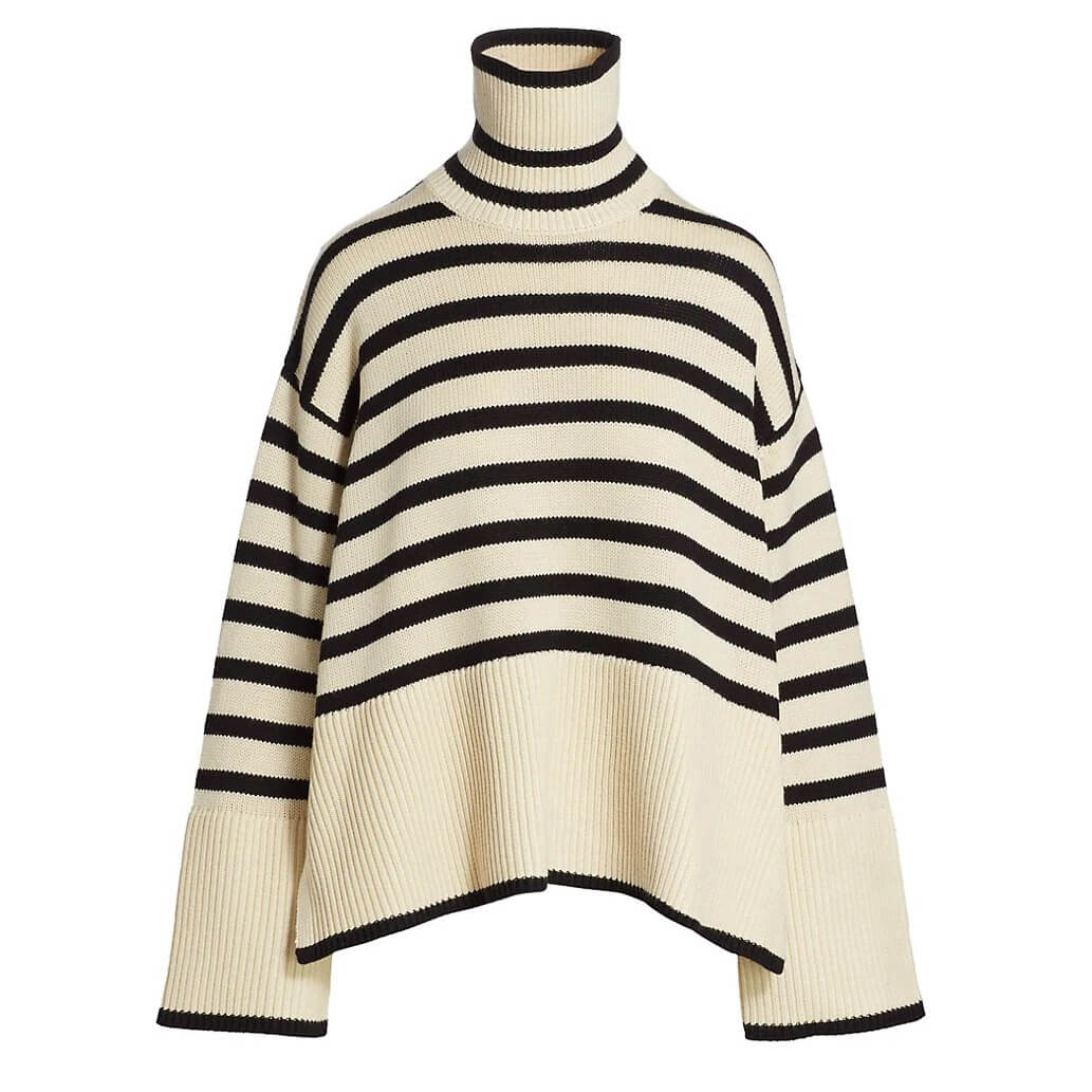 Totême Signature Stripe Turtleneck Sweater