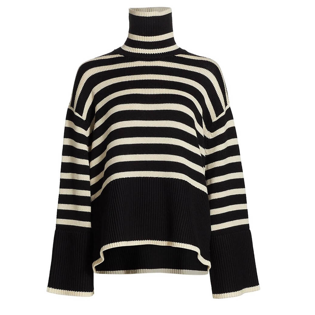 Totême Signature Stripe Turtleneck Sweater