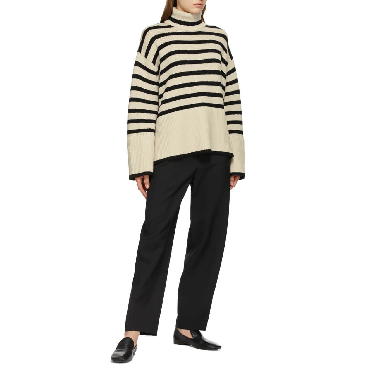 Totême Signature Stripe Turtleneck Sweater