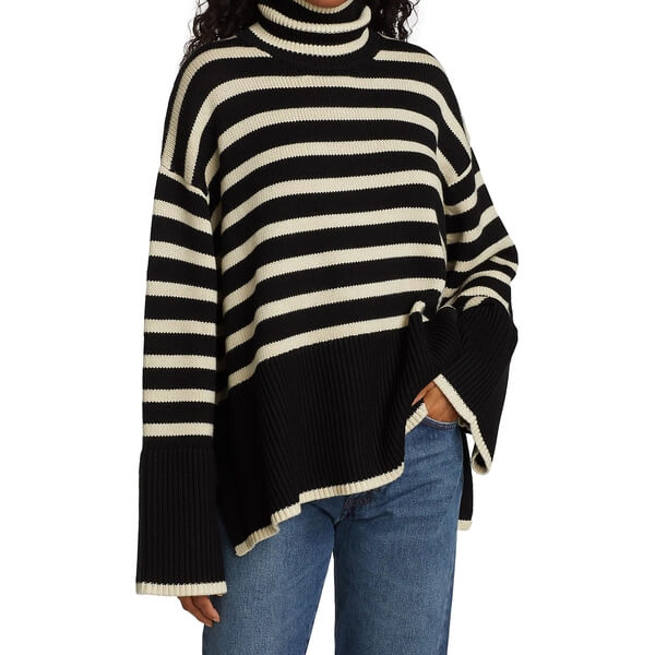 Totême Signature Stripe Turtleneck Sweater