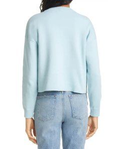 Alice + Olivia Nyla Stace Face Appliqué Crop Sweatshirt