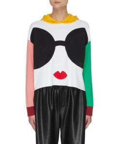 Alice + Olivia Oscar Stace Face Colorblock Hoodie
