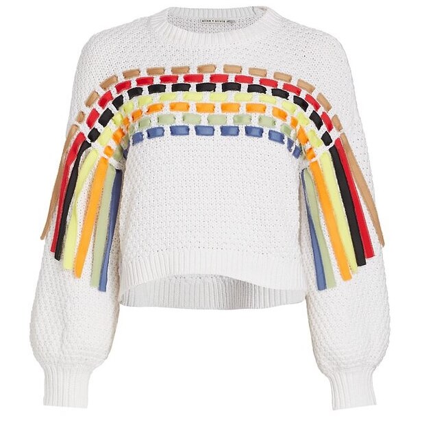 Alice + Olivia Claudette Fringe Sweater - Image 8