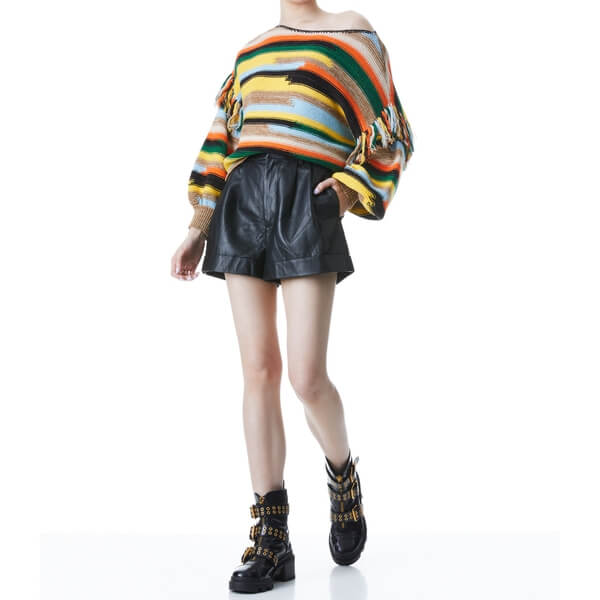 Alice + Olivia Claudette Fringe Sweater