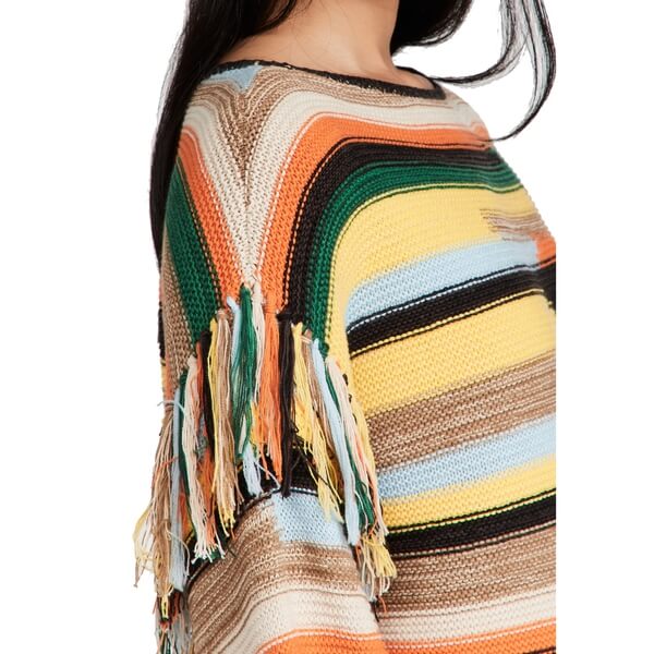 Alice + Olivia Claudette Fringe Sweater