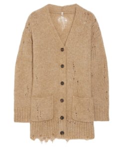 R13 Wool Distressed Knitted Cardigan