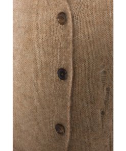 R13 Wool Distressed Knitted Cardigan