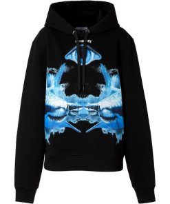 Burberry Poulter Shark-Print Oversized Cotton Hoodie