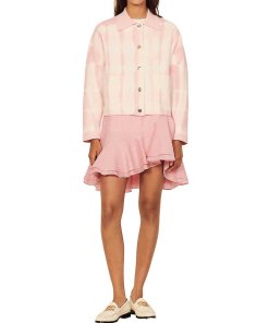 Sandro Emmery Smiley Short Tie-Dye Coatigan