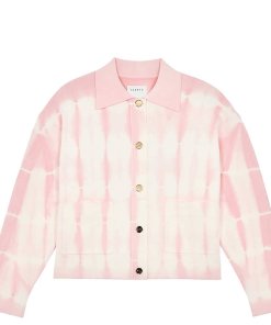 Sandro Emmery Smiley Short Tie-Dye Coatigan