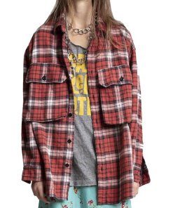 R13 Oversized Plaid Shirt
