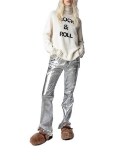 Zadig & Voltaire Alma Rock & Roll Merino Wool Turtleneck Sweater-