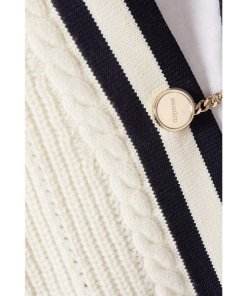 Sandro Erwan Long Pointelle-Knit Coatigan