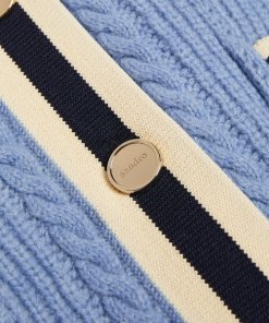 Sandro Erwan Long Pointelle-Knit Coatigan