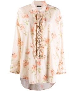 R13 Ruffled Oversized Shirt