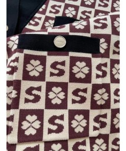 Sandro Glorius Monogram Check Cardigan