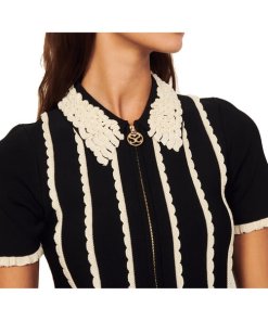 Sandro Flore Two-Tone Knit Dress