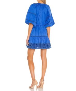 Alexis Daksha Puff-Sleeve Embroidered Cotton Mini Dress
