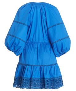 Alexis Daksha Puff-Sleeve Embroidered Cotton Mini Dress