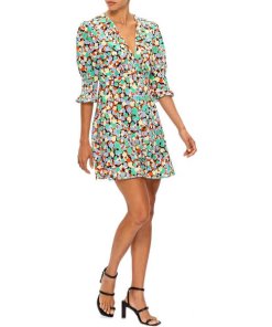 Rixo Juni 80s Micro Shell Mini Dress