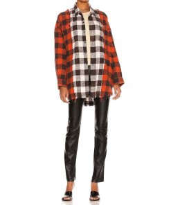 R13-Buffalo-Plaid-Drop-Neck-Combo-Work-Shirt-white