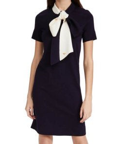 Tory Burch Short Sleeve Bow Sweater Dress