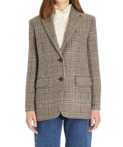 Max Mara Weekend Ondina Checked Wool Blazer