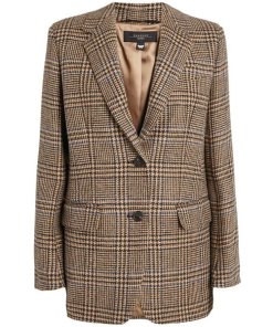 Max Mara Weekend Ondina Checked Wool Blazer