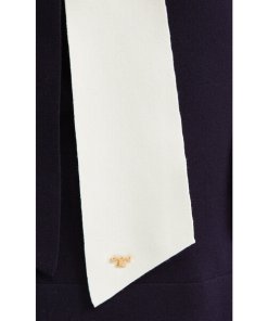 Tory Burch Short Sleeve Bow Sweater Dress
