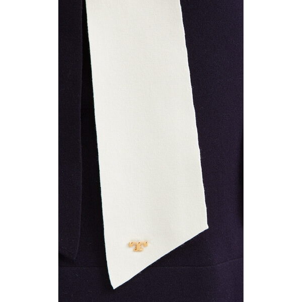 tory burch short sleeve bow sweater dress Tory Burch Short Sleeve Bow Sweater Dress evaChic