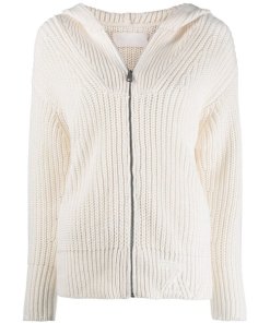 Zadig & Voltaire Moore Cow Blason Embroidered Zip-Up Cotton Sweater