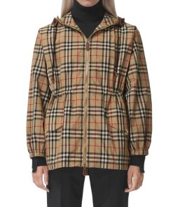 Burberry Binham Vintage Check Recycled Polyester Hooded Jacket