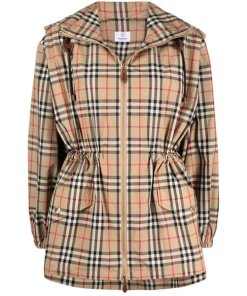 Burberry Binham Vintage Check Recycled Polyester Hooded Jacket