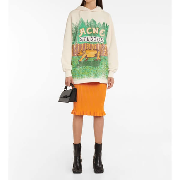 Acne Studios Grant Levy Edition Fikka Bear-Print Oversized Hoodie